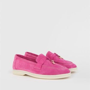 Mocassin daim femme fuchsia Kylie