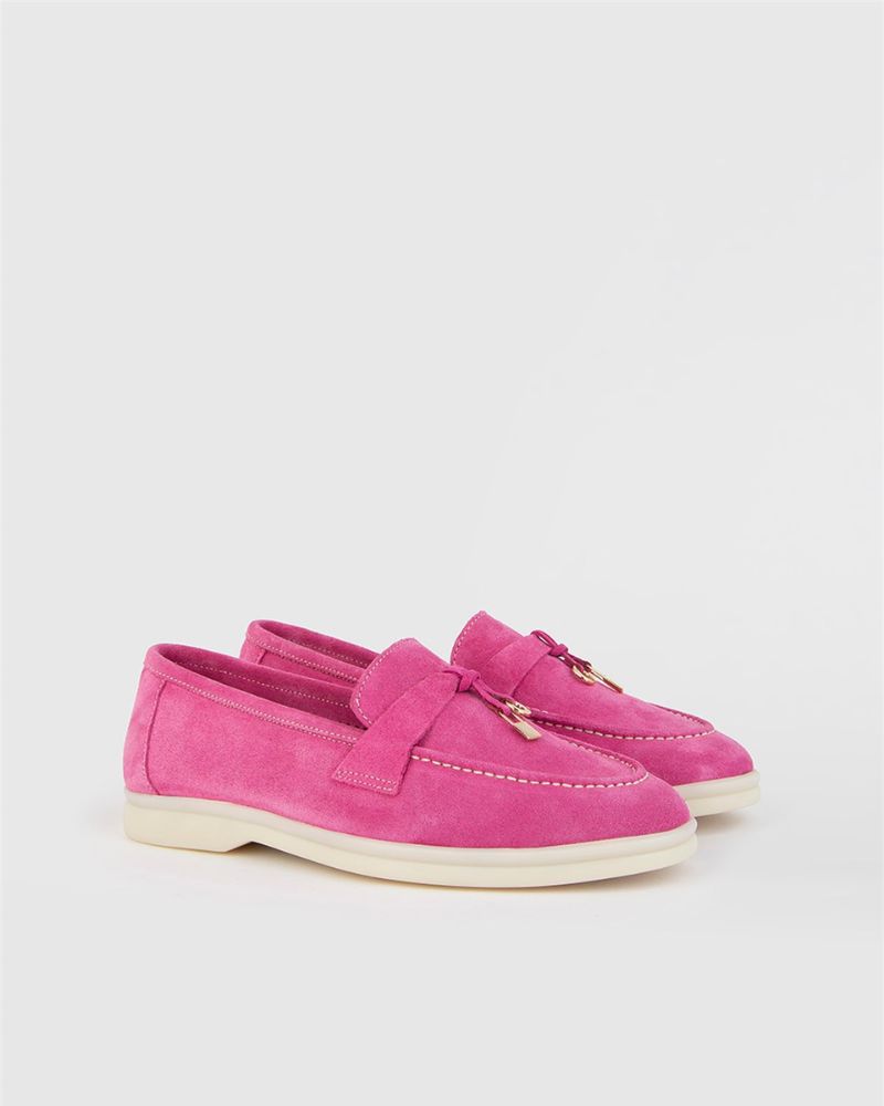 Mocassin daim femme fuchsia Kylie