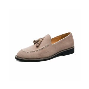 Mocassin à gland en daim homme cuir suède
