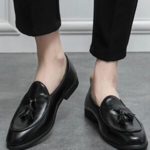 Mocassin à gland homme en cuir