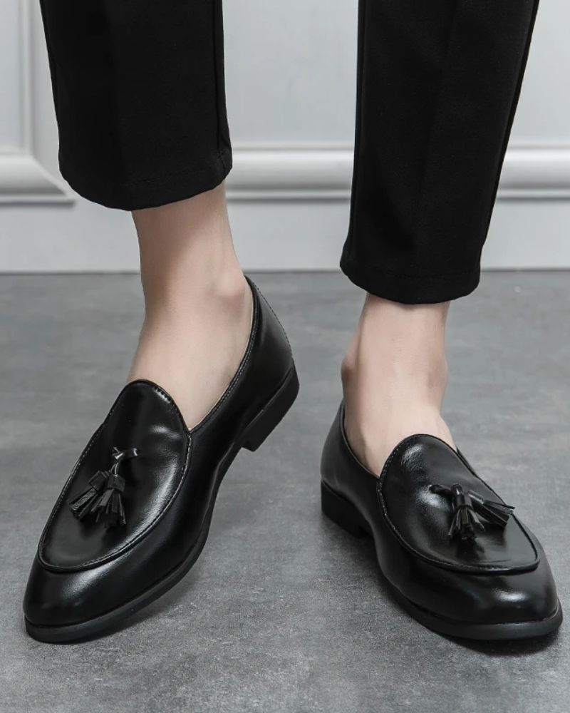 Mocassin à gland homme en cuir