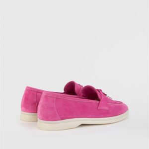 Mocassin daim femme fuchsia Kylie