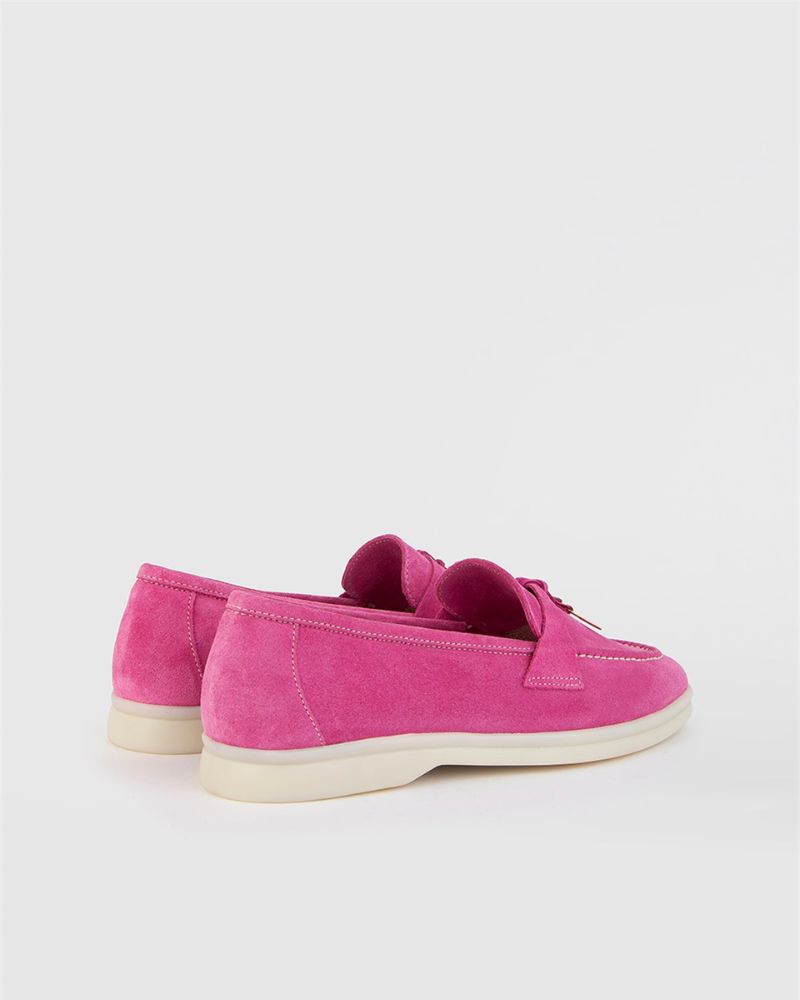 Mocassin daim femme fuchsia Kylie