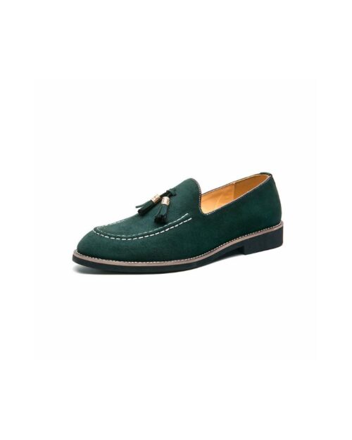 Mocassin à gland en daim homme cuir suède