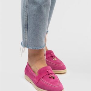Mocassin daim femme fuchsia Kylie